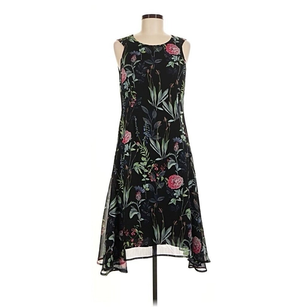 Tommy Hilfiger Women’s Dark Floral Dress Sleeveless Size 6 Garden Party